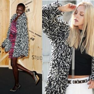 Isabel Marant for H&M Hand Knit Zip Front Loop Knit Wool Cardigan